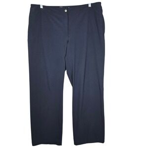 Zenergy by Chicos Pants Womens 3-RG 16 Navy Blue Stretch Straight Leg Casual